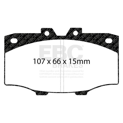 EBC Yellowstuff 4000 Series Street and Track Brake Pad Set (DP4380R) Image 3