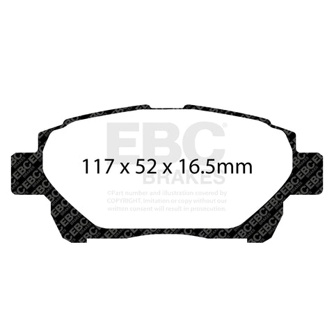 EBC Ultimax OE Replacement Brake Pad Set (DPX2061) Image 2