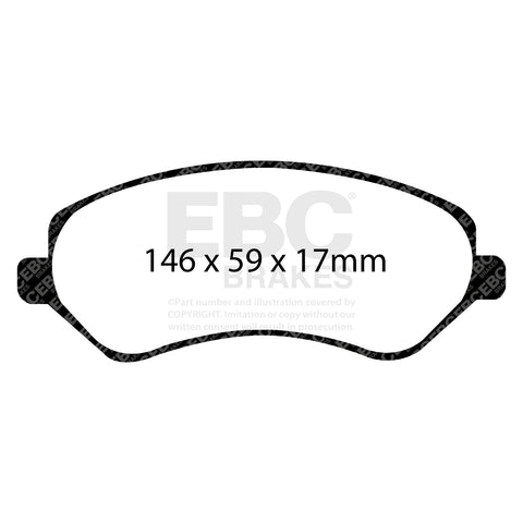 EBC Greenstuff 6000 Series Truck and SUV Brake Pad Set (DP61612) Image 3