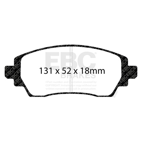 EBC Ultimax OE Replacement Brake Pad Set (DP1431) Image 3