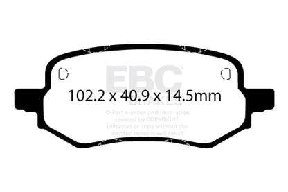 EBC Greenstuff 2000 Series Sport Brake Pad Set (DP22432) Image 3