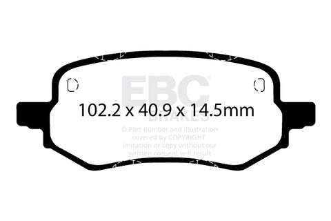 EBC Yellowstuff 4000 Series Street and Track Brake Pad Set (DP42432R) Image 1