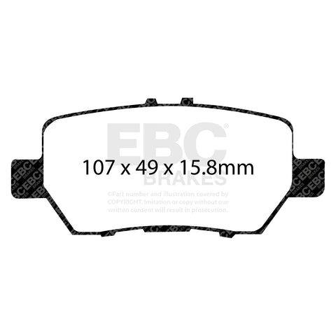 EBC Redstuff 3000 Series Sport Brake Pad Set (DP31736C) Image 3