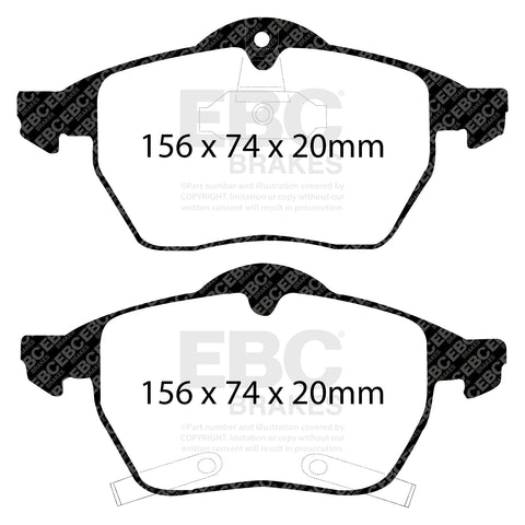 EBC Greenstuff 2000 Series Sport Brake Pad Set (DP21187) Image 1