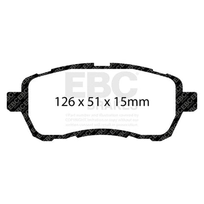 EBC Greenstuff 2000 Series Sport Brake Pad Set (DP22058) Image 2