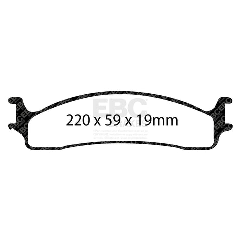 EBC Greenstuff 6000 Series Truck and SUV Brake Pad Set (DP61650) Image 1