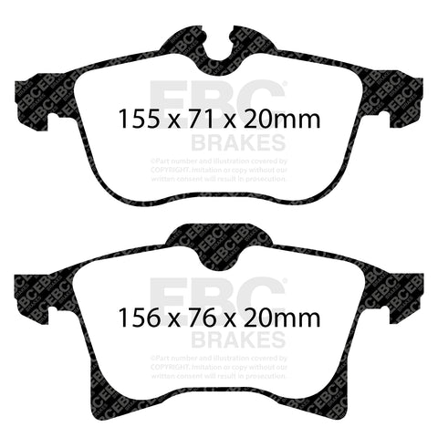 EBC Greenstuff 2000 Series Sport Brake Pad Set (DP21520) Image 4