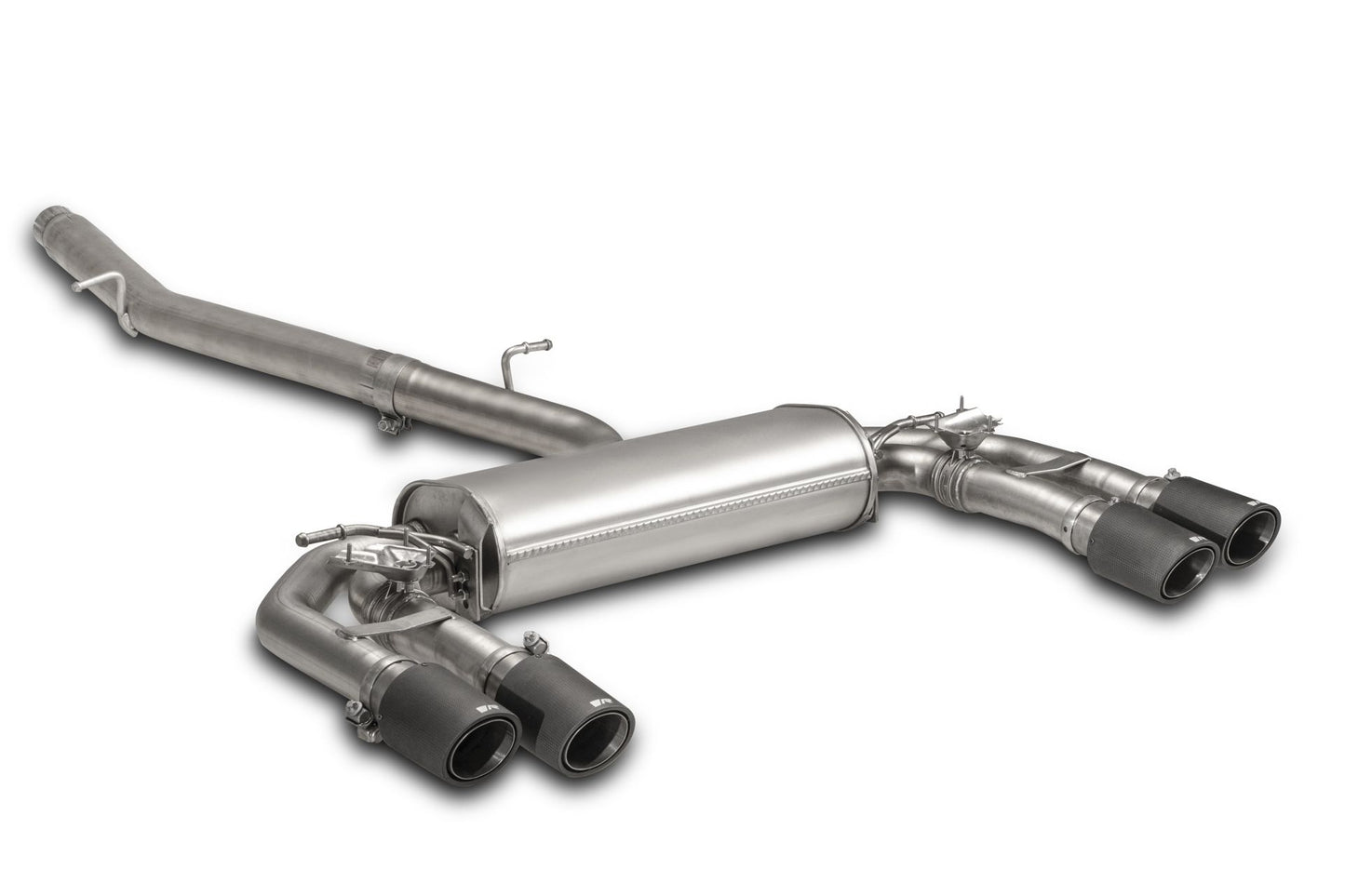 GPF-Back Exhaust System for Cupra Ateca 5FP / Facelift 4x 98mm Street Race Black Chrome Tips