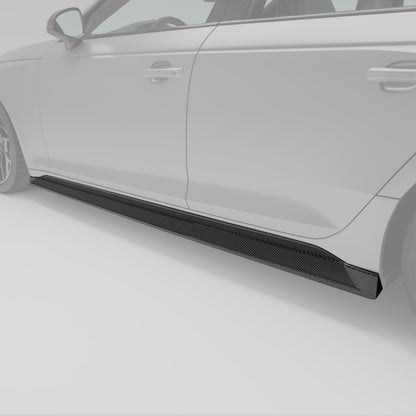 Revozport Carbon Fibre Side Skirts for Audi RS4 B9.5 Facelift