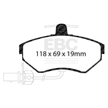 EBC Greenstuff 2000 Series Sport Brake Pad Set (DP21351) Image 1