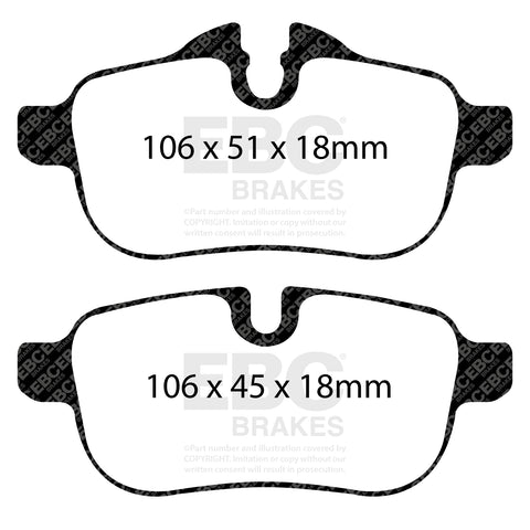 EBC Greenstuff 2000 Series Sport Brake Pad Set (DP22046) Image 4