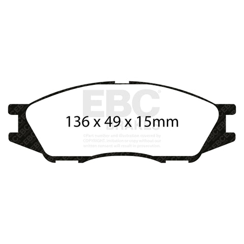 EBC Greenstuff 2000 Series Sport Brake Pad Set (DP22038) Image 1