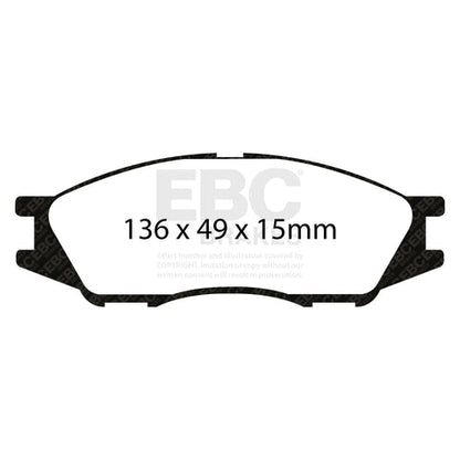 EBC Greenstuff 2000 Series Sport Brake Pad Set (DP22038) Image 1