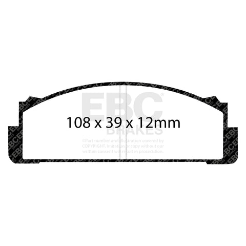 EBC Greenstuff 2000 Series Sport Brake Pad Set (DP2112) Image 3