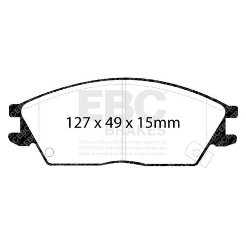 EBC Greenstuff 2000 Series Sport Brake Pad Set (DP2803) Image 2