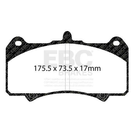EBC Racing RP-1 Track and Race Brake Pads (DP8074RP1) Image 4