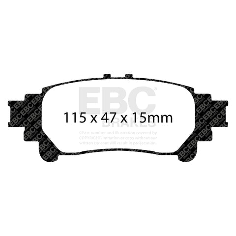 EBC Yellowstuff 4000 Series Street and Track Brake Pad Set (DP41850R) Image 4