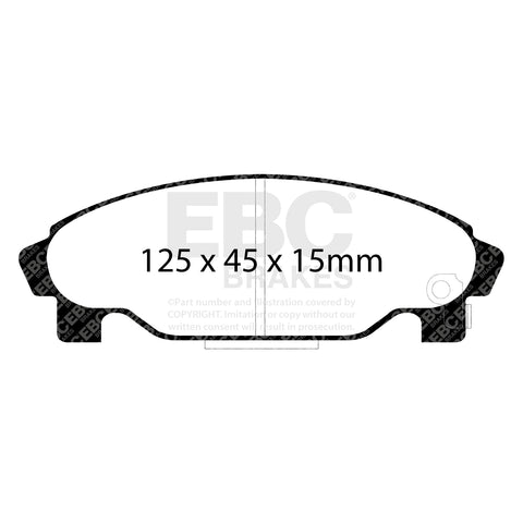 EBC Ultimax OE Replacement Brake Pad Set (DP1015) Image 1