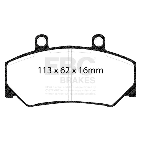 EBC Greenstuff 2000 Series Sport Brake Pad Set (DP2800) Image 3