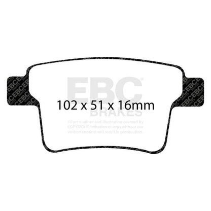 EBC Greenstuff 2000 Series Sport Brake Pad Set (DP21731) Image 4