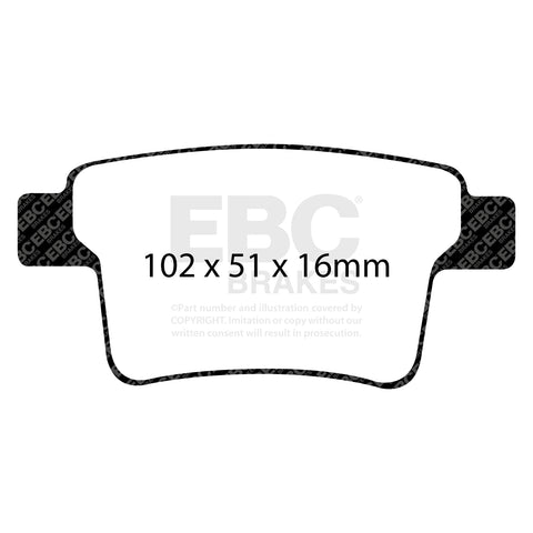 EBC Ultimax OE Replacement Brake Pad Set (DP1731) Image 1