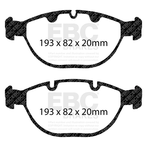 EBC Yellowstuff 4000 Series Street and Track Brake Pad Set (DP41472R)