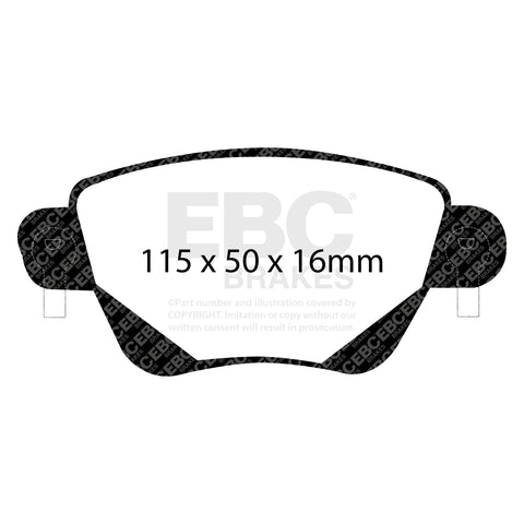 EBC Yellowstuff 4000 Series Street and Track Brake Pad Set (DP41350R) Image 1