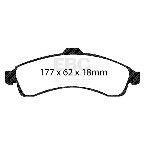 EBC Greenstuff 6000 Series Truck and SUV Brake Pad Set (DP61618) Image 2