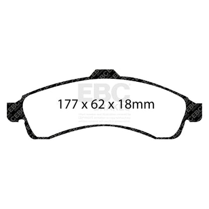 EBC Greenstuff 6000 Series Truck and SUV Brake Pad Set (DP61618) Image 2