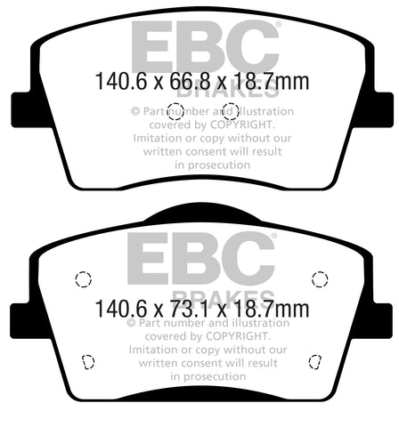 EBC Greenstuff 2000 Series Sport Brake Pad Set (DP22365) Image 4