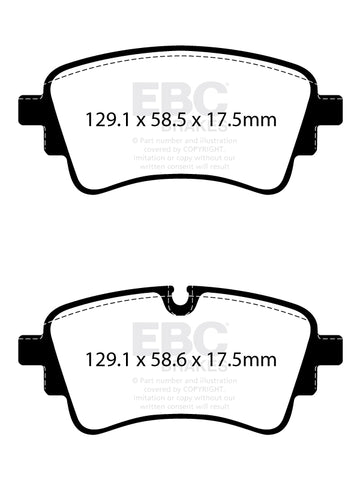 EBC Redstuff 3000 Series Sport Brake Pad Set (DP32435C) Image 3