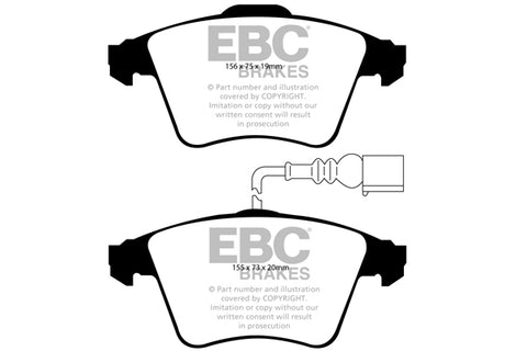 EBC Yellowstuff 4000 Series Street and Track Brake Pad Set (DP41935R) Image 1