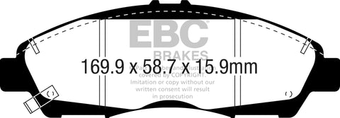 EBC Greenstuff 6000 Series Truck and SUV Brake Pad Set (DP63063) Image 1