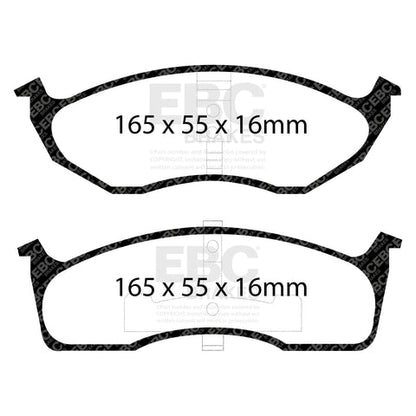 EBC Greenstuff 2000 Series Sport Brake Pad Set (DP21623) Image 3