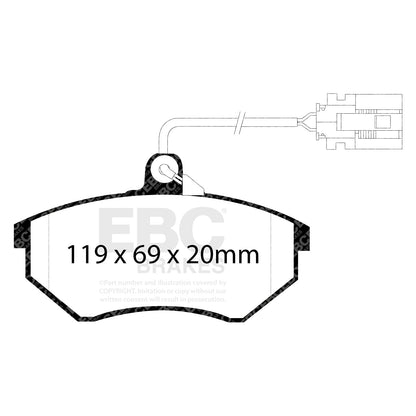 EBC Redstuff 3000 Series Sport Brake Pad Set (DP3981C) Image 2