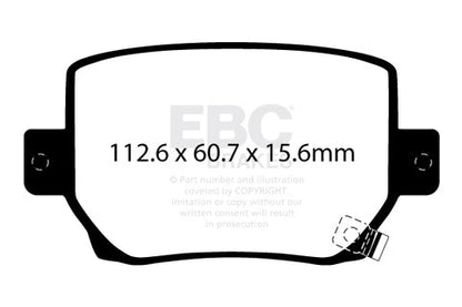 EBC Yellowstuff 4000 Series Street and Track Brake Pad Set (DP42419R) Image 3