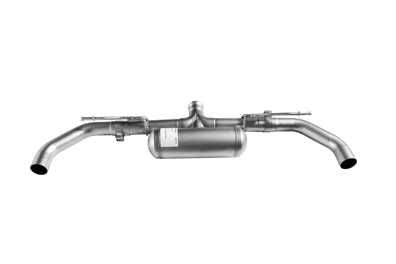 Sport Exhaust for VW Golf 8 CD GTI GPF-Back Front Section + Resonated | 2x 102mm Chrome Rolled Edge Tips