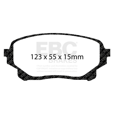 EBC Greenstuff 6000 Series Truck and SUV Brake Pad Set (DP61756) Image 3