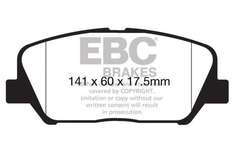 EBC Greenstuff 2000 Series Sport Brake Pad Set (DP22172) Image 4