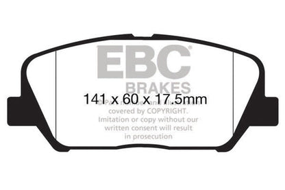 EBC Greenstuff 2000 Series Sport Brake Pad Set (DP22172) Image 4