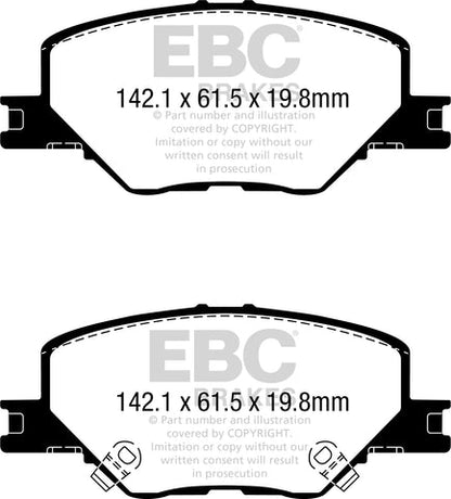 EBC Greenstuff 2000 Series Sport Brake Pad Set (DP22340) Image 1