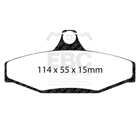 EBC Ultimax OE Replacement Brake Pad Set (DP1132) Image 3