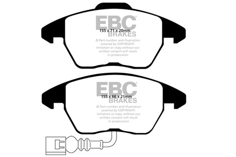 EBC Redstuff 3000 Series Sport Brake Pad Set (DP31945C) Image 2
