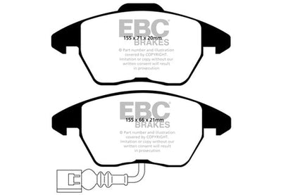 EBC Greenstuff 2000 Series Sport Brake Pad Set (DP21945) Image 2