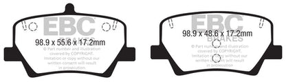 EBC Greenstuff 2000 Series Sport Brake Pad Set (DP22366) Image 1