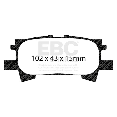EBC Yellowstuff 4000 Series Street and Track Brake Pad Set (DP41682R) Image 4