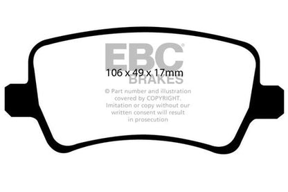 EBC Greenstuff 6000 Series Truck and SUV Brake Pad Set (DP61934) Image 3