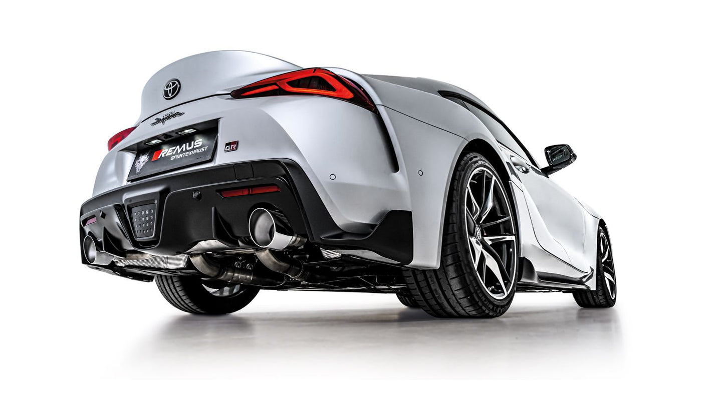 Axle Back System for Toyota GR Supra (JTSC/JBSC) Sport Exhaust | Tailpipe Set 115mm angled chromed