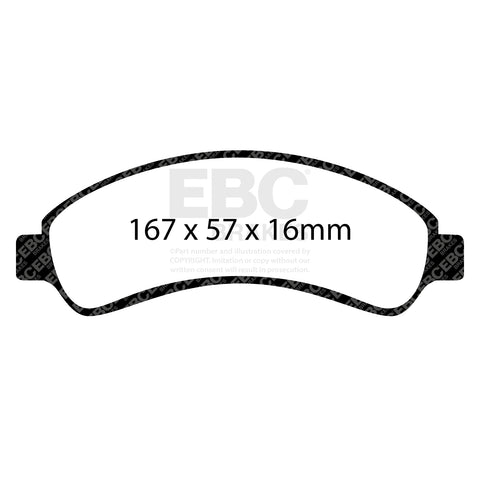 EBC Greenstuff 6000 Series Truck and SUV Brake Pad Set (DP61256) Image 4