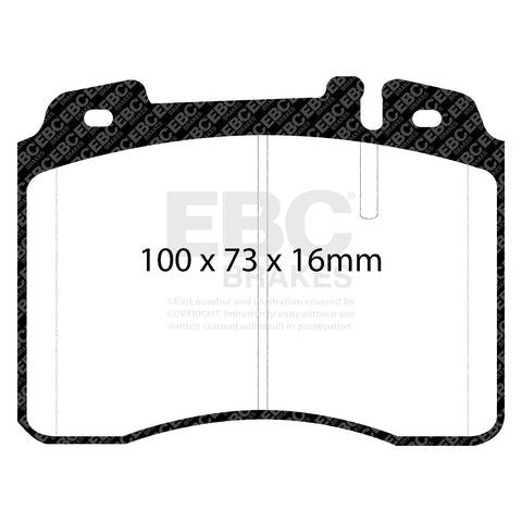 EBC Redstuff 3000 Series Sport Brake Pad Set (DP3927/2C) Image 3